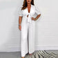 💗 korting voor een beperkte tijd💗Effen gekleurde jumpsuit met plooien💛💛