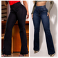 Stretch flare jeans met hoge taille