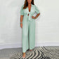 💗 korting voor een beperkte tijd💗Effen gekleurde jumpsuit met plooien💛💛