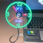 USB-ventilator met LED-kloklicht (MEER KOPEN, MEER BESPAREN)