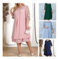 ⏳Vrouwen geborduurde chiffon splicing ronde hals jurk