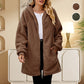 Doordacht cadeau! Losse, pluchen dameshoodie met lange mouwen