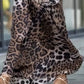 😻Damesjurk met lange mouwen en losse luipaardprint