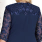⏳Vrouwen geborduurde chiffon splicing ronde hals jurk