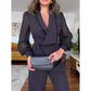 💖Elegante top met kralen en wijde broek (tweedelige set)