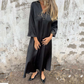 👗Satijnen jurk met V-hals en lange mouwen voor dames 🔥5% korting – Gratis verzending