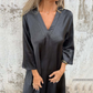 👗Satijnen jurk met V-hals en lange mouwen voor dames 🔥5% korting – Gratis verzending