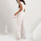 Elegante effen kleur tweedelige set voor dames
