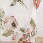 🌸Rode chiffonjurk met bloemblaadjes