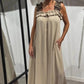 👗Casual mouwloze damesjurk met zakken