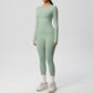 🔥 Ademende damestop en broek met hoge taille, 2-delige set voor spor