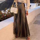 Wit damesshirt + metallic rok, tweedelige set