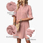👗Elegante damesjurk met ruches aan de mouwen
