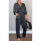 🧚‍♂️Set van 2 elegante tops en broeken voor dames met V-hals