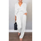 🧚‍♂️Set van 2 elegante tops en broeken voor dames met V-hals