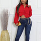 Cropped overhemd met knopen voor dames