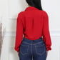 Cropped overhemd met knopen voor dames