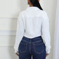 Cropped overhemd met knopen voor dames