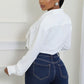 Cropped overhemd met knopen voor dames