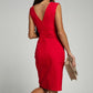 🍃Svelte V-Neck Slit Midi Dress