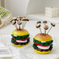 Fruitvorkset met hamburgerthema
