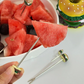 Fruitvorkset met hamburgerthema