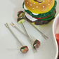 Fruitvorkset met hamburgerthema