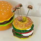 Fruitvorkset met hamburgerthema