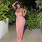 Sexy Bodycon Maxi-jurk met open rug voor dames