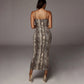 Women's Fashion Sleeveless Spaghetti Strap V-Neck Dresses