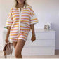 Dames Hollow-Out Cardigan & Shorts 2-delige set