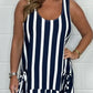 Gestreepte oversized jurk met strik aan de voorkant en zak