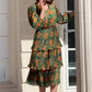 Elegante bedrukte, vloeiende V-halsjurken voor dames