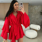 💝Beperkte uitverkoop 50% KORTING🔥Effenkleurige losse mini-jurk voor dames