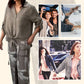 Damesmode Losse Cardigan Shirt & Hoge Taille Broek Tweedelige Set