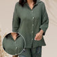 Damesmode Losse Cardigan Shirt & Hoge Taille Broek Tweedelige Set
