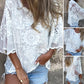 Bohemian dames doorschijnende kanten geborduurde top