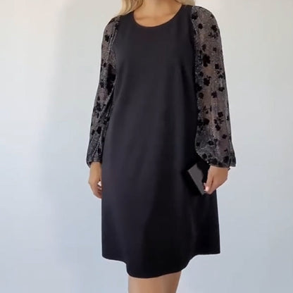 Elegante, losse jurk met ronde hals voor dames