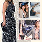 Dames jumpsuits met wijde pijpen en mouwloze print
