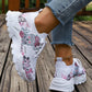 Ademende casual schoenen met bloemenmotief voor dames