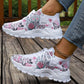 Ademende casual schoenen met bloemenmotief voor dames