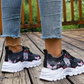 Ademende casual schoenen met bloemenmotief voor dames