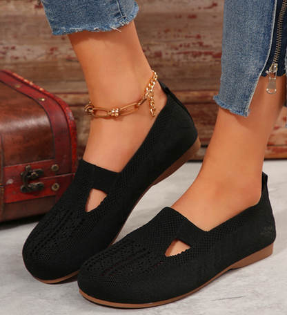 Vrouwen Wandelen Comfortabele Ademend Knit Flats Schoenen🔥Aanbieding voor beperkte tijd