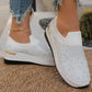 Rhinestone Slip-on Casual Mesh Fabric Sneakers Voor Vrouwen