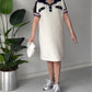 Dames casual jurk met korte mouwen