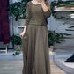 2-delige set met gouden maxi-rok voor dames