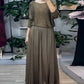 2-delige set met gouden maxi-rok voor dames