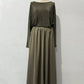 2-delige set met gouden maxi-rok voor dames