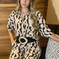 Women's Trendy Abstract Print Top & Pants Two-Piece Set