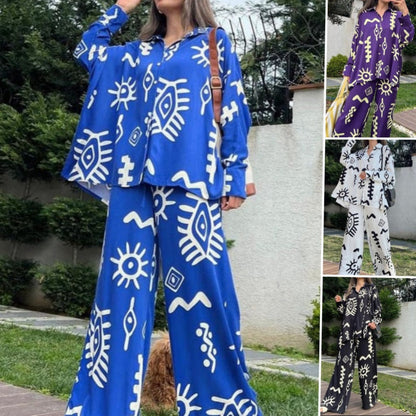 Tweedelige set met print voor dames